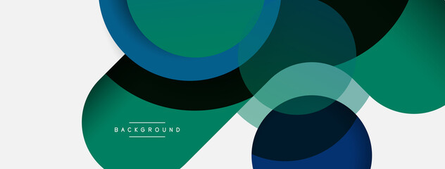 Creative geometric wallpaper. Minimal abstract background. Circles composition vector illustration for wallpaper banner background or landing page