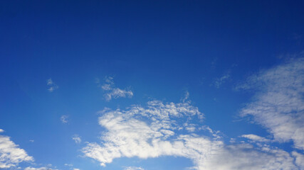 Naklejka na ściany i meble The blue sky is naturally sunny on white clouds in bright weather. (2)