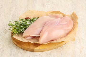 Raw chicken breast fillet for cooking