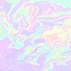 Fototapeta na wymiar Holographic abstract background in pastel colors. Neon background, rainbow stains for modern design.