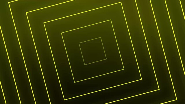 Background that radio waves in a rotating yellow Squar