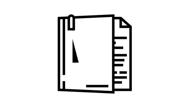 case law animated line icon. case law sign. isolated on white background