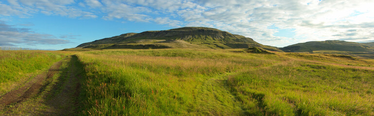 Fototapeta premium Landscape at Dalshöfdi on the south of Iceland, Europe 