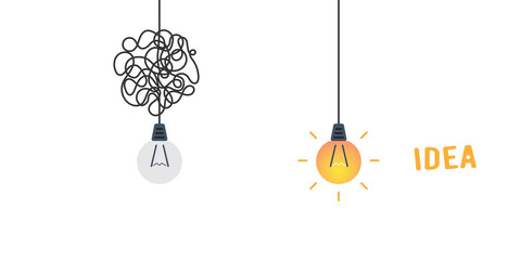 Idea lightbulb conceptual illustration