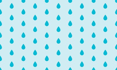 pattern water droplets of rain with blue background, seamless geometric