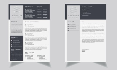 Resume Layout with Mako Header and Iron left sidebar