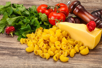 Italian pasta - raw pipe rigate