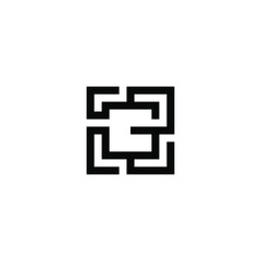gg latter vector logo abstrack