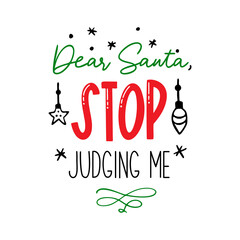 Christmas funny quote Vector doodle card text