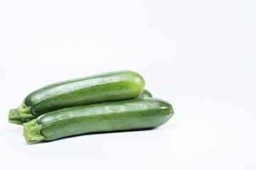 horizontal shot Green zucchinis vegetarian lifestyle. healty life concept