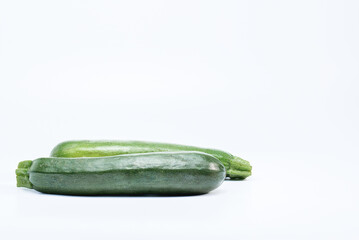 horizontal shot Green zucchini close up healthy life concept	