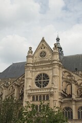 the facade of the cathedral of st eustache