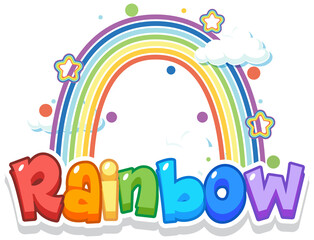 Rianbow word logo on white background