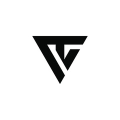 tv latter vector logo abstrack
