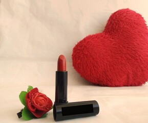 Lipstick in a minimal background. 