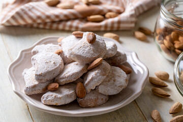 Traditional Kavala cookies with almond