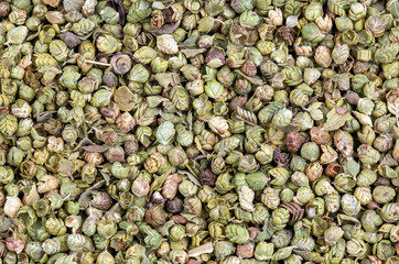 Organic Heap of dried thyme seeds