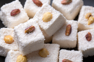 Traditional Turkish delight; sultan's delight (Turkish name; Sultan lokumu)