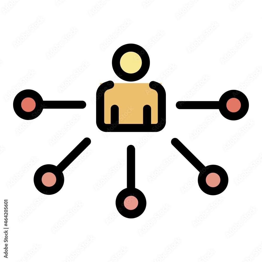 Poster public storyteller icon. outline public storyteller vector icon color flat isolated