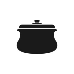 Kitchen pot icon design template vector isolated illustration