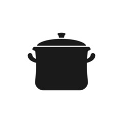 Kitchen pot icon design template vector isolated illustration