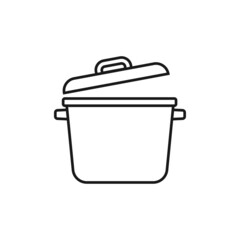 Kitchen pot icon design template vector isolated illustration