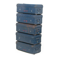 industrial metal box on white background