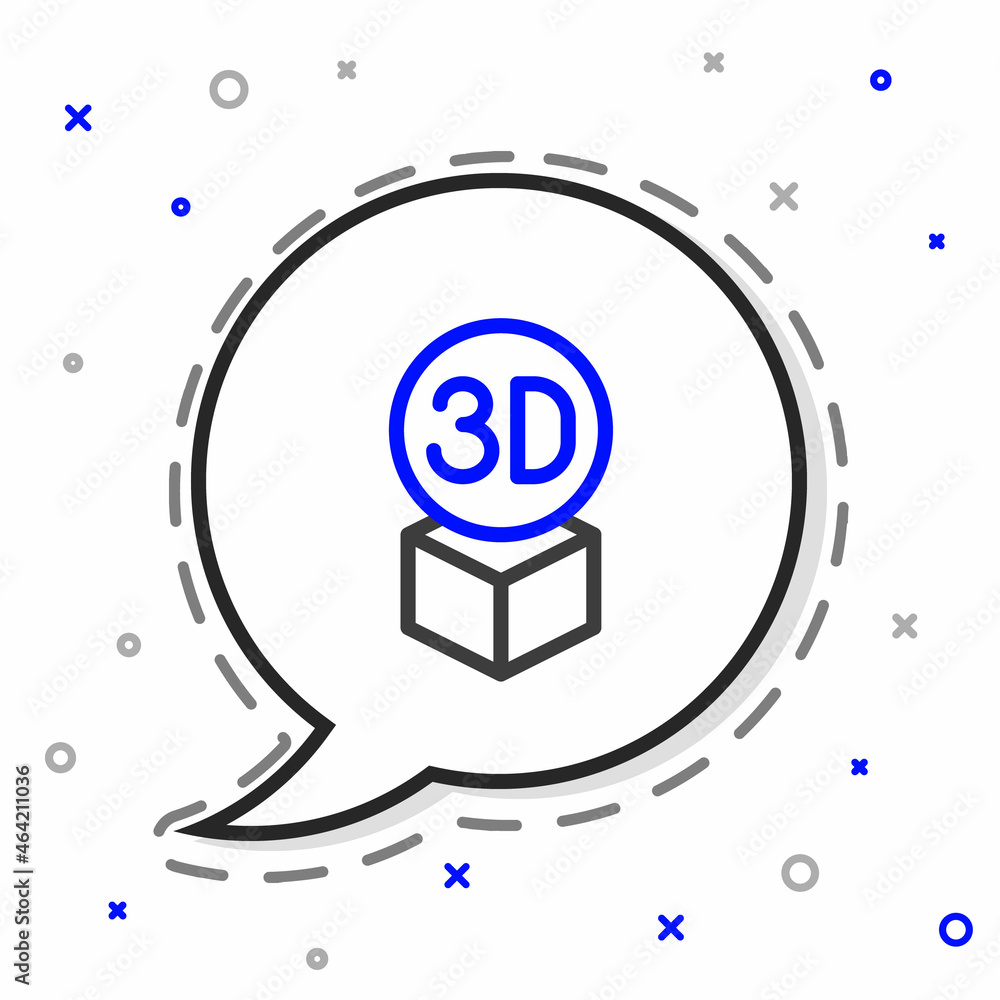 Poster line isometric cube icon isolated on white background. geometric cubes solid icon. 3d square sign. b