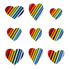 Obraz premium Seamless valentines pattern with hearts for postcard and gifts and cards 