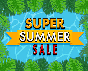 Summer sale banner template