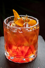 The Negroni. Old fashioned cocktail.
