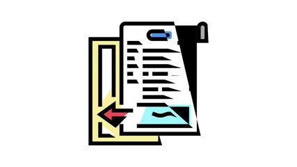 transition to ifrs international financial reporting standards and introduction of new standards animated color icon. isolated symbol illustration