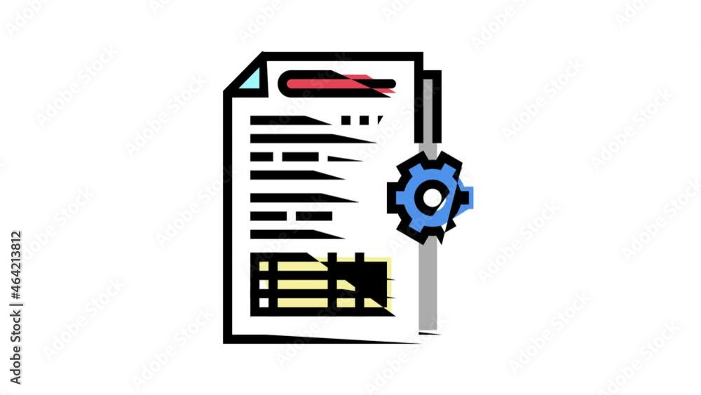 Poster audit of operational processes and internal control systems animated color icon. audit of operationa