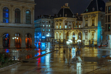 Lyon la nuit : Hôtel de Ville et Opéra