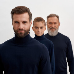Portrait of middle offspring with male generations