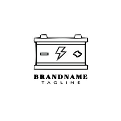 car battery logo icon vector illustration