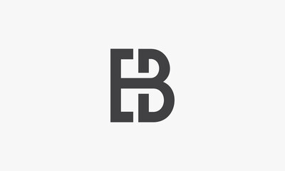 EB letter logo isolated on white background.