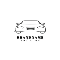 symbol car logo cartoon icon design template black isolated vector illustration