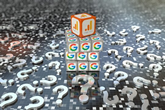 Google Analytics, Google Analytics Icons, Icon Design And 3D Rendering