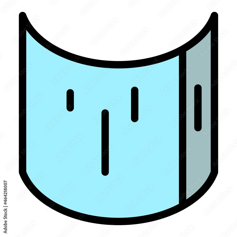 Poster flexible screen icon. outline flexible screen vector icon color flat isolated