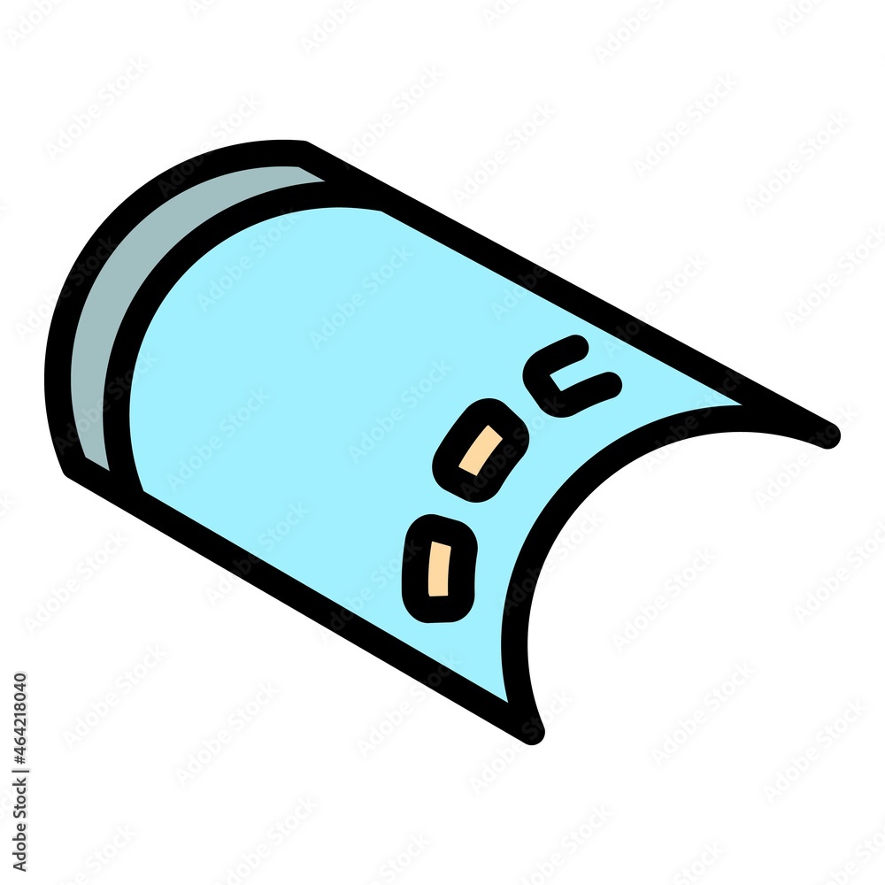 Poster computer flexible screen icon. outline computer flexible screen vector icon color flat isolated