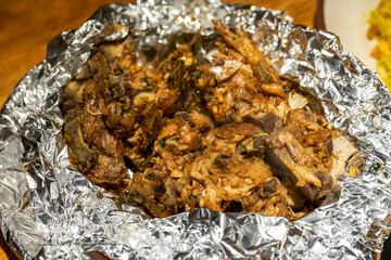 A delicious Thai-style tin foil braised pork ribs