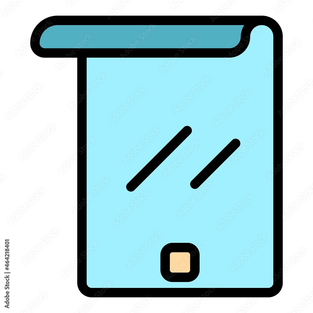 Poster flex modern screen icon. outline flex modern screen vector icon color flat isolated