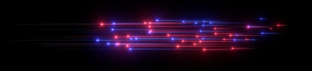 Beams of light in horizontal movement. Pink and blue. 