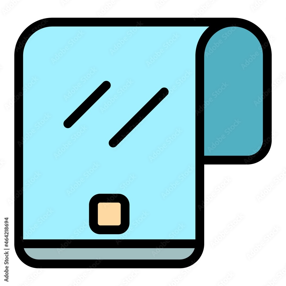Poster touch flex screen icon. outline touch flex screen vector icon color flat isolated