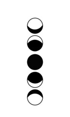 Moon Phases Linear Simple Abstract Vector