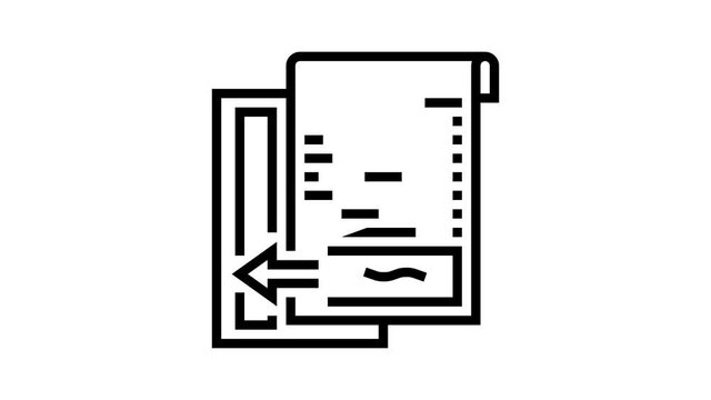 transition to ifrs international financial reporting standards and introduction of new standards animated line icon. isolated symbol illustration
