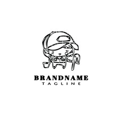 caretaker logo icon design template black isolated vector illustration