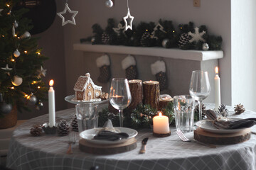 christmas table setting