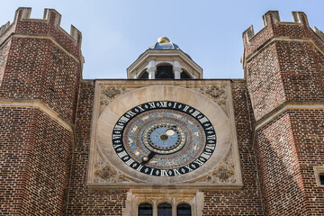 Architectural fragment of Hampton Court (1514). Richmond-Upon-Thames, London, England.